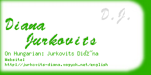 diana jurkovits business card